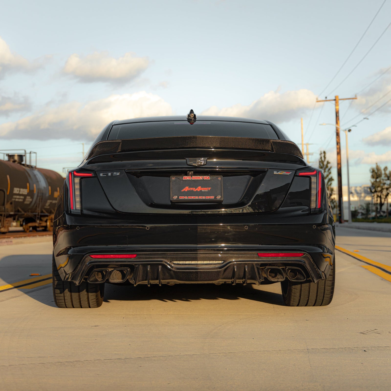 2022-2025 Cadillac CT5-V Blackwing Type-ST Carbon Fiber Rear Diffuser - Legends Auto Parts