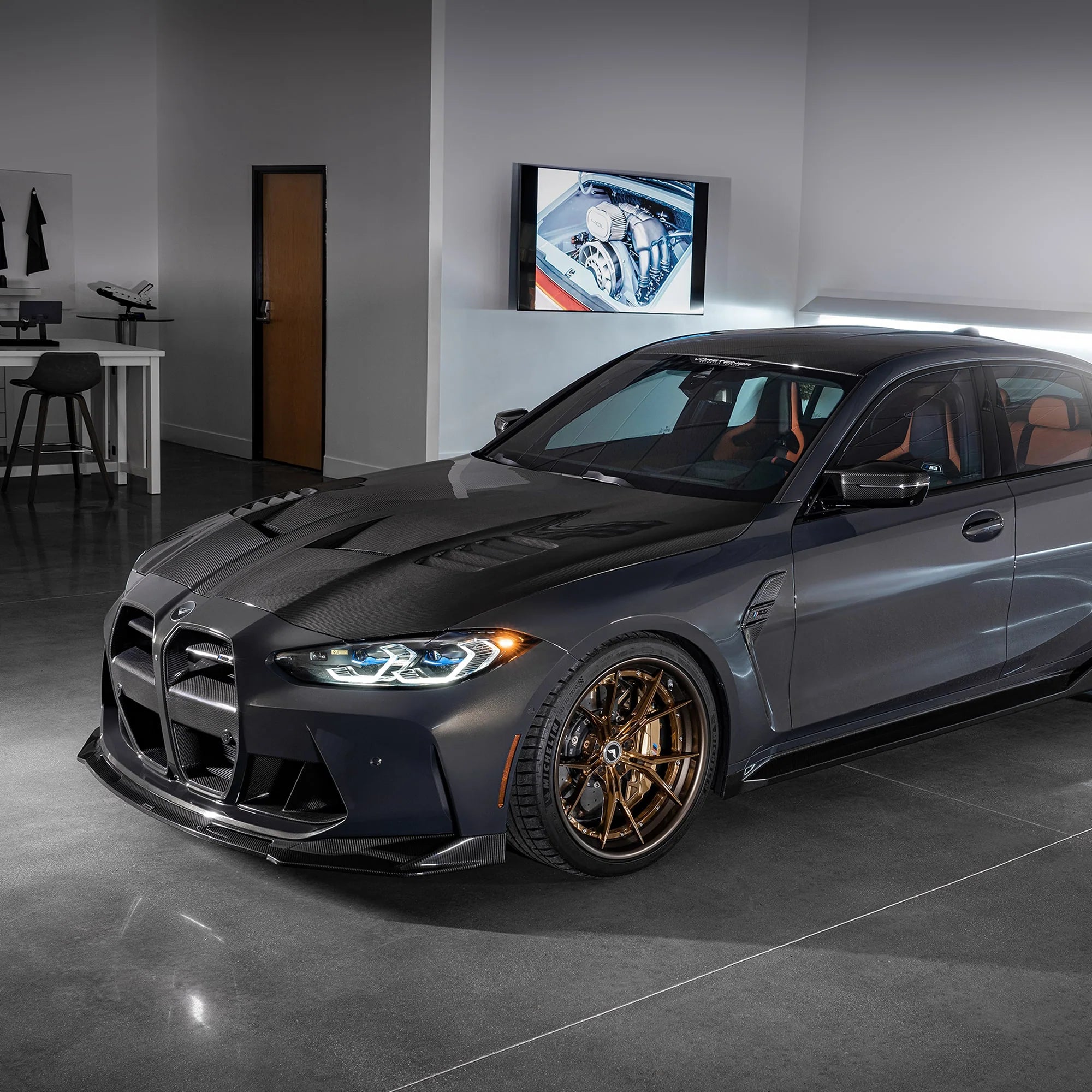 Vorsteiner - GTS-V BMW G8X M3 | M4 Carbon Fiber Aero Bonnet V-Style - Legends Auto Parts
