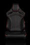 Universal BRAUM ORUE SERIES RACING SEATS (DIAMOND ED. | RED STITCHING) – PAIR - Legends Auto Parts
