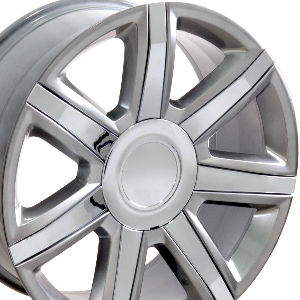 OE CA87 Wheels - Gloss Hyper Silver with Chrome Insert