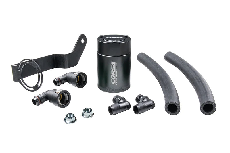 Corsa Performance - Aluminum Oil Catch Can w/ Bracket | 2015-23 Challenger, Charger 6.2L | 2018-21 TrackHawk | 2021-24 Durango 6.2L - Legends Auto Parts