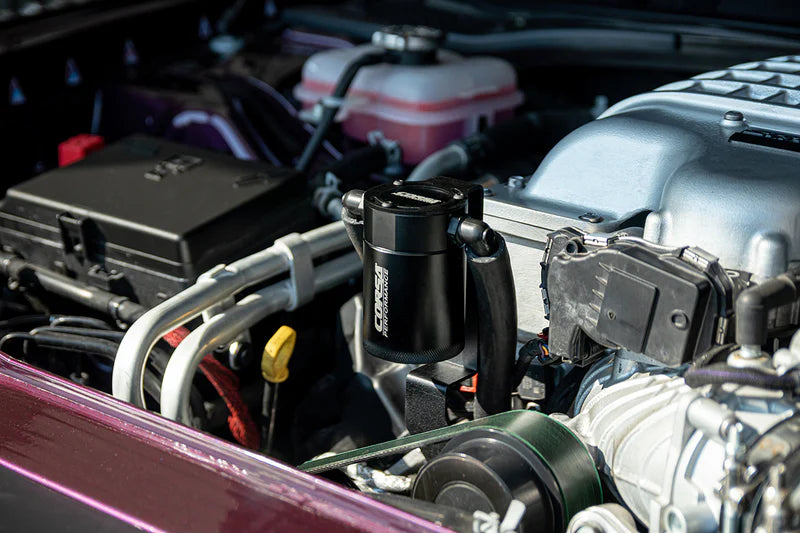 Corsa Performance - Aluminum Oil Catch Can w/ Bracket | 2015-23 Challenger, Charger 6.2L | 2018-21 TrackHawk | 2021-24 Durango 6.2L