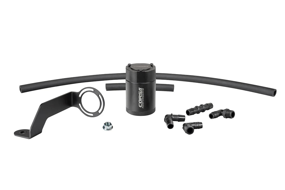 Corsa Performance - Aluminum Oil Catch Can w/ Bracket | 2011-23 Challenger, Charger 6.4L | 2012-21 Grand Cherokee, 2018-24 Durango 6.4L - Legends Auto Parts