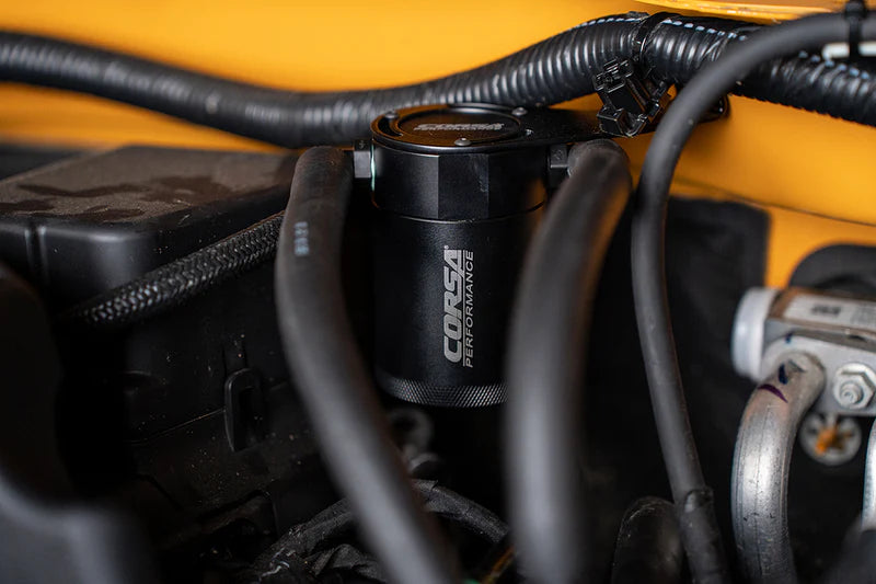 Corsa Performance - Aluminum Oil Catch Can w/ Bracket | Ford Bronco 2.3L Turbo