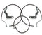 Hardware Braided Brake Lines 4.5 Inch System 2008-2011 Ford F250/F350 Carli Suspension