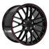 OE CV08B Wheels - Gloss Black Redline