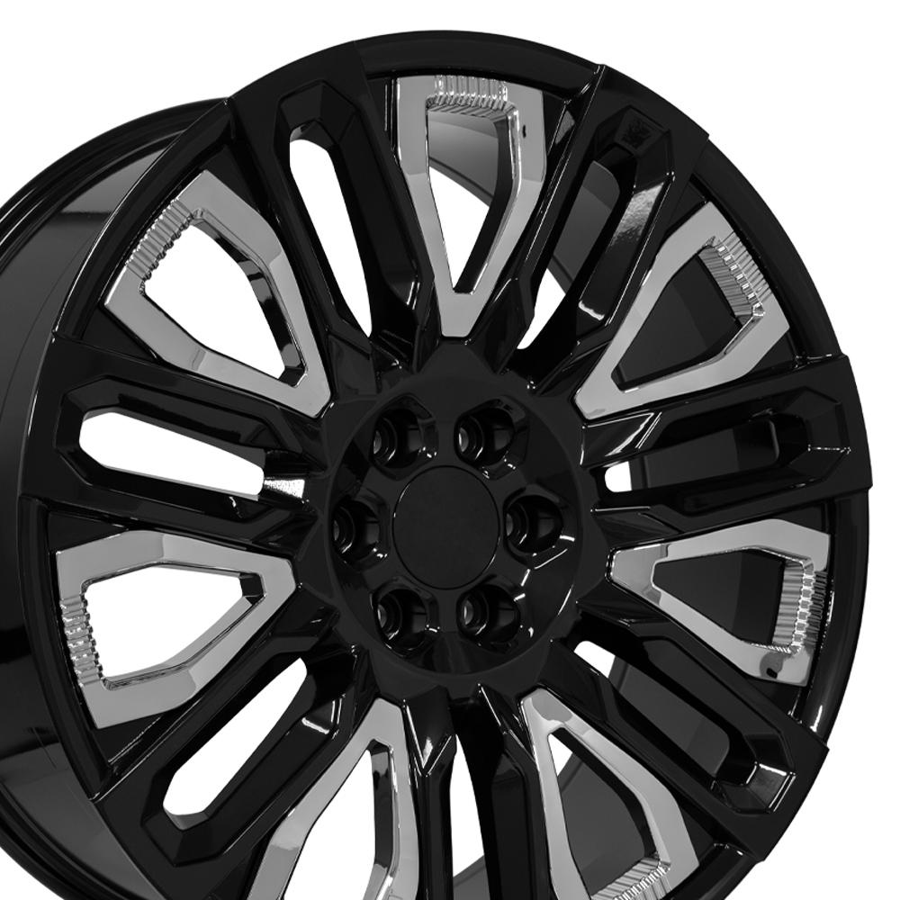 OE CV57 Wheels - Gloss Black with Chrome Insert