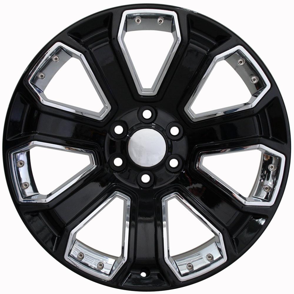 OE CV93B Wheels - Gloss Black with Chrome Insert