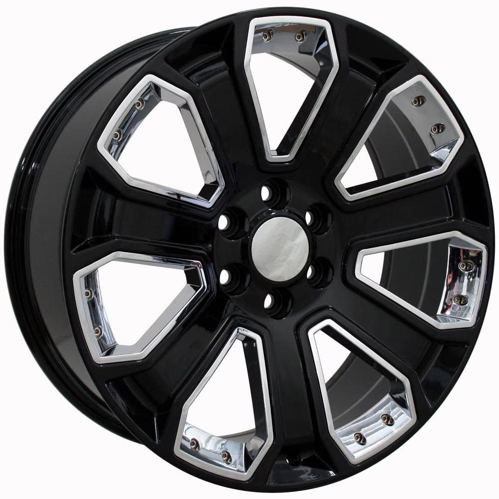 OE CV93B Wheels - Gloss Black with Chrome Insert