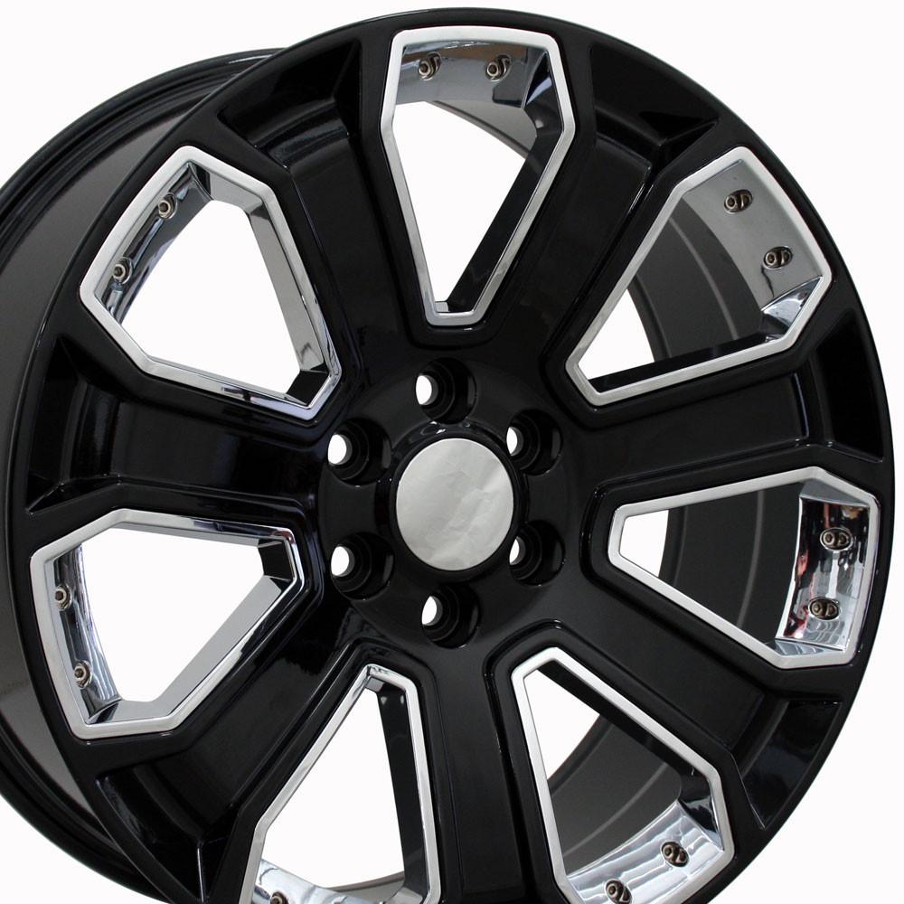 OE CV93B Wheels - Gloss Black with Chrome Insert