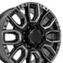 OE CV97A Wheels - Gloss Black with Milled Edge with Tinted Clear