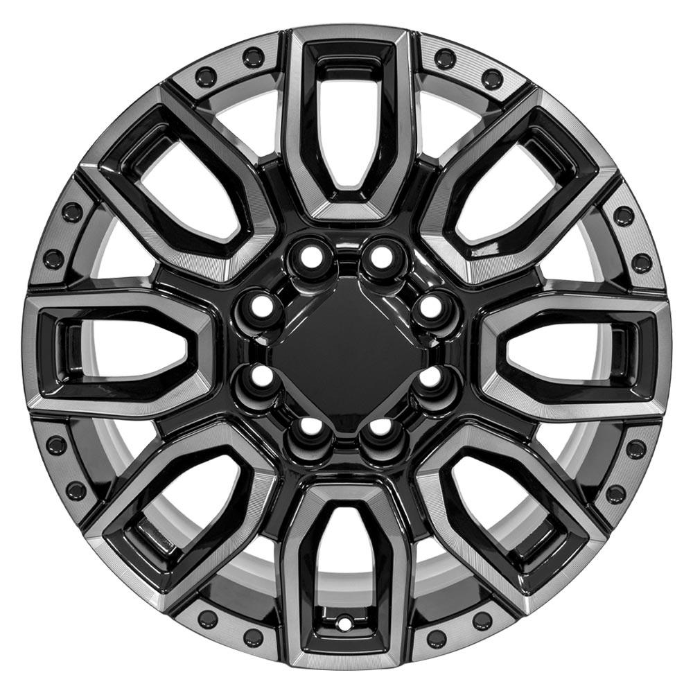 OE CV97B Wheels - Gloss Black with Milled Edge with Tinted Clear