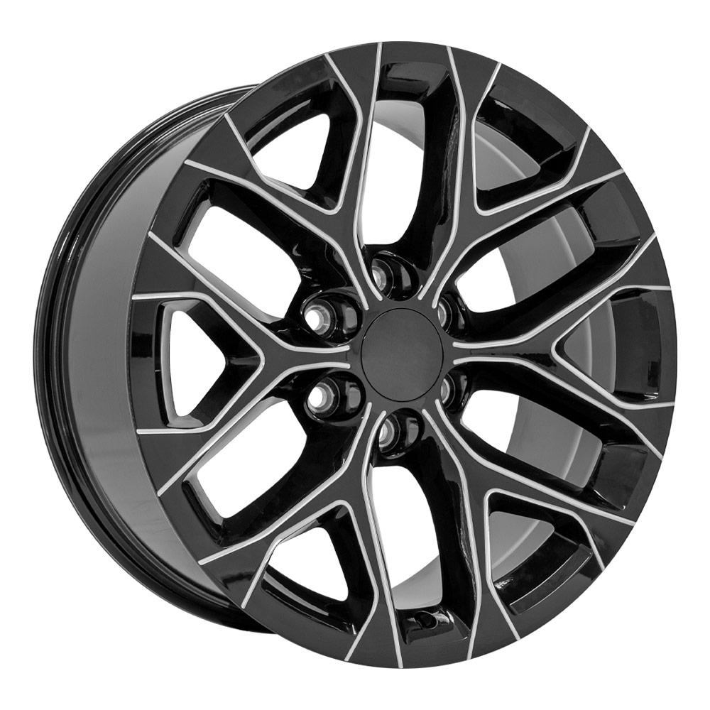 OE CV98B Wheels - Gloss Black with Milled Edge