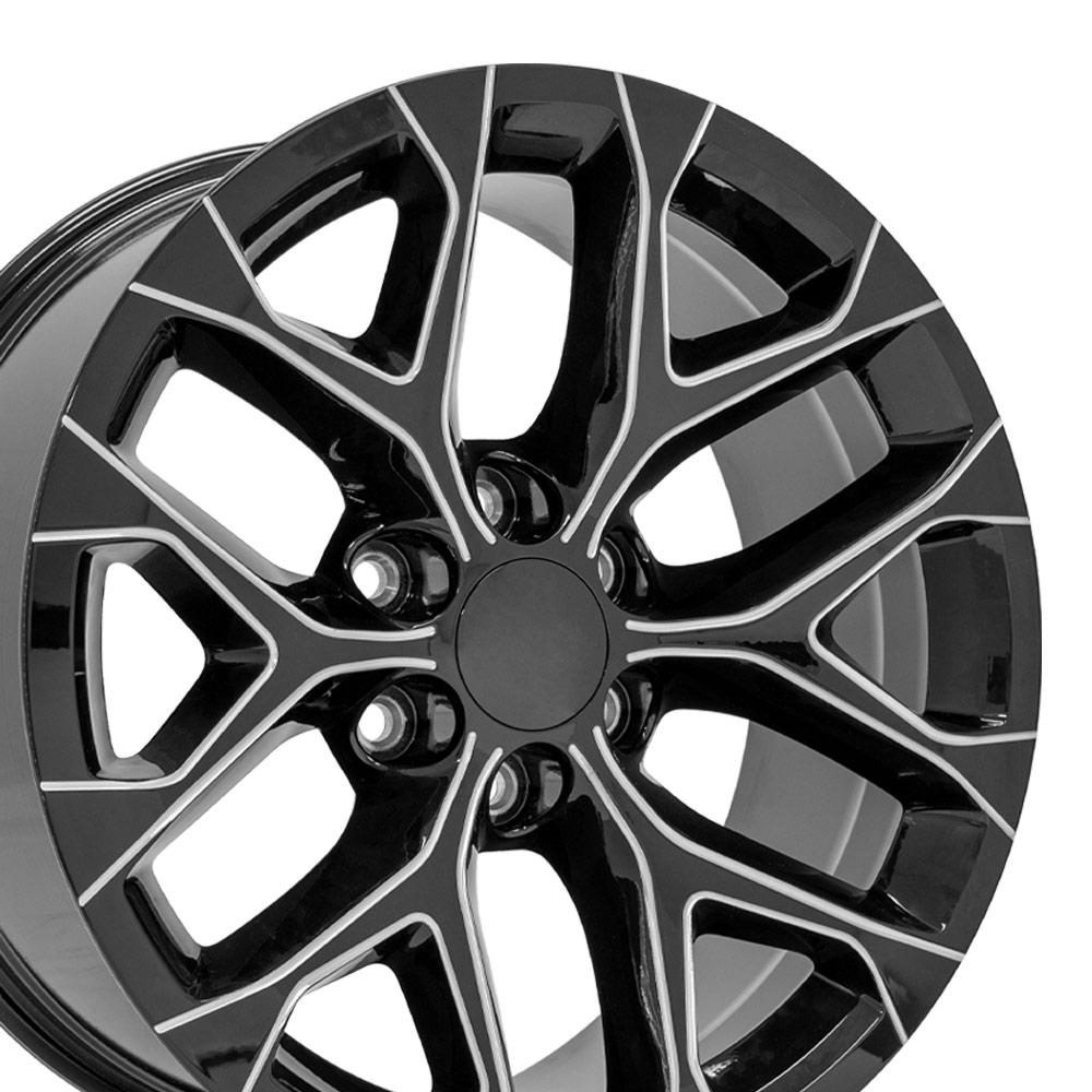 OE CV98B Wheels - Gloss Black with Milled Edge