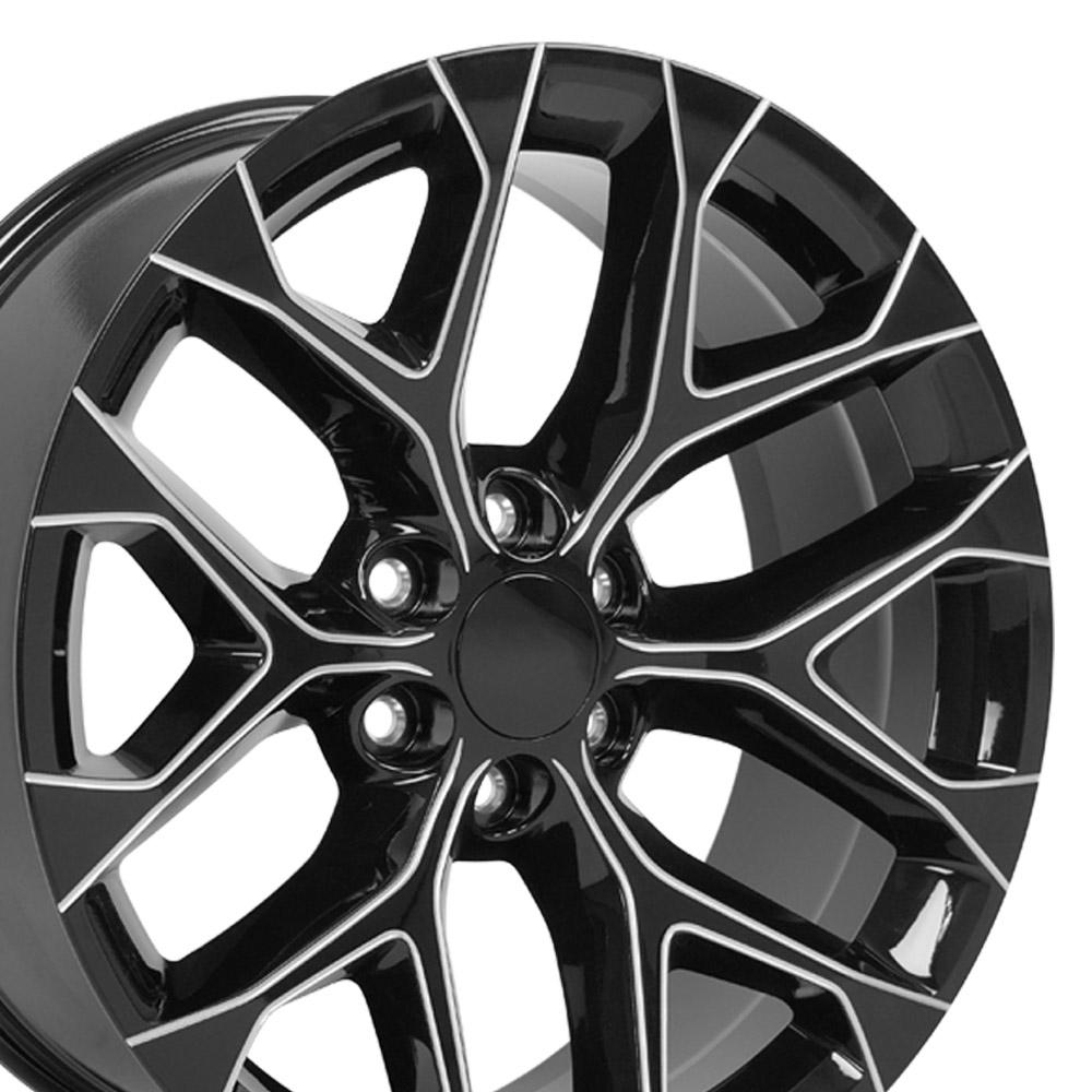 OE CV98B Wheels - Gloss Black with Milled Edge