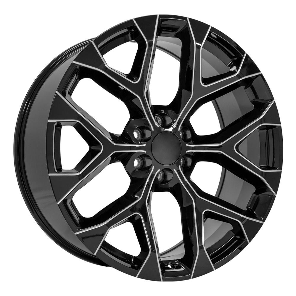OE CV98B Wheels - Gloss Black with Milled Edge