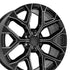 OE CV98B Wheels - Gloss Black with Milled Edge