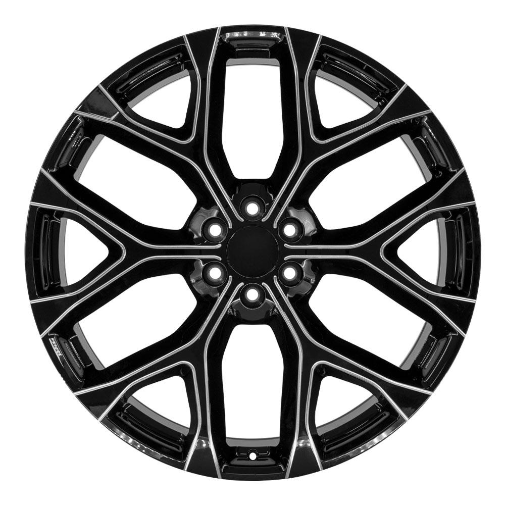 OE CV98B Wheels - Gloss Black with Milled Edge