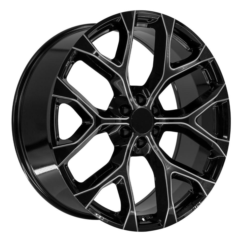 OE CV98B Wheels - Gloss Black with Milled Edge