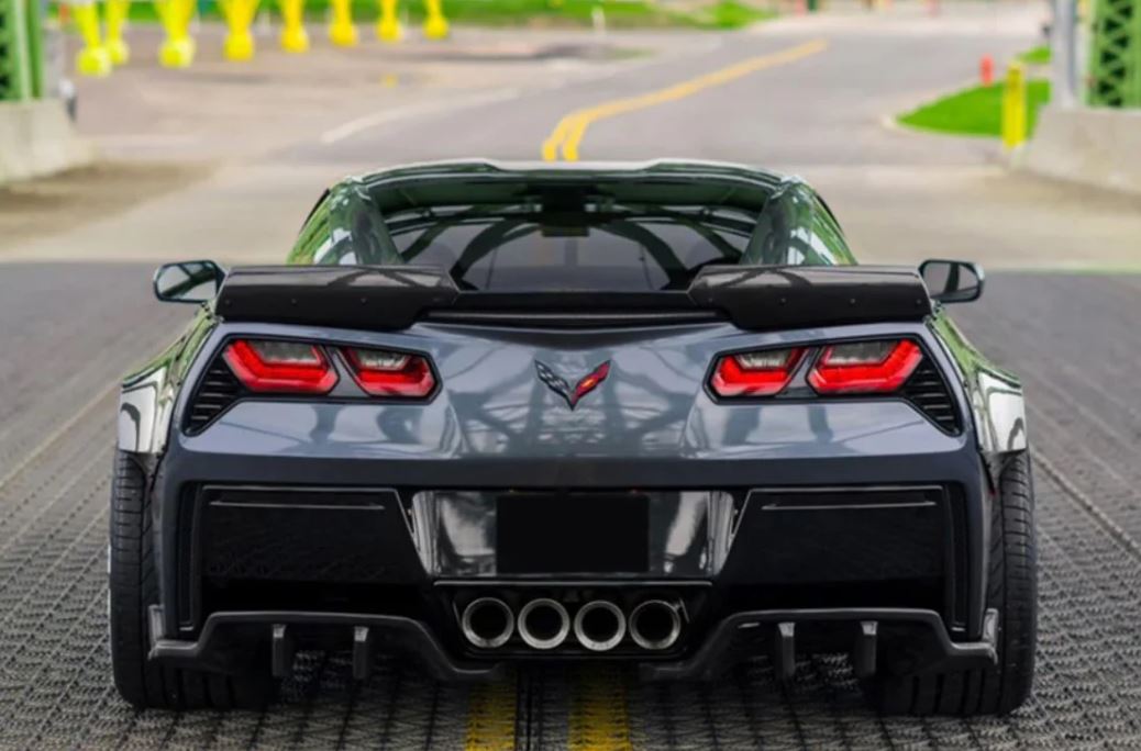 Vorteq Carbon - Carbon Fiber 3 Piece Trunk Spoiler Chevrolet Corvette C7 Z06 Grandsport (2013-2019)