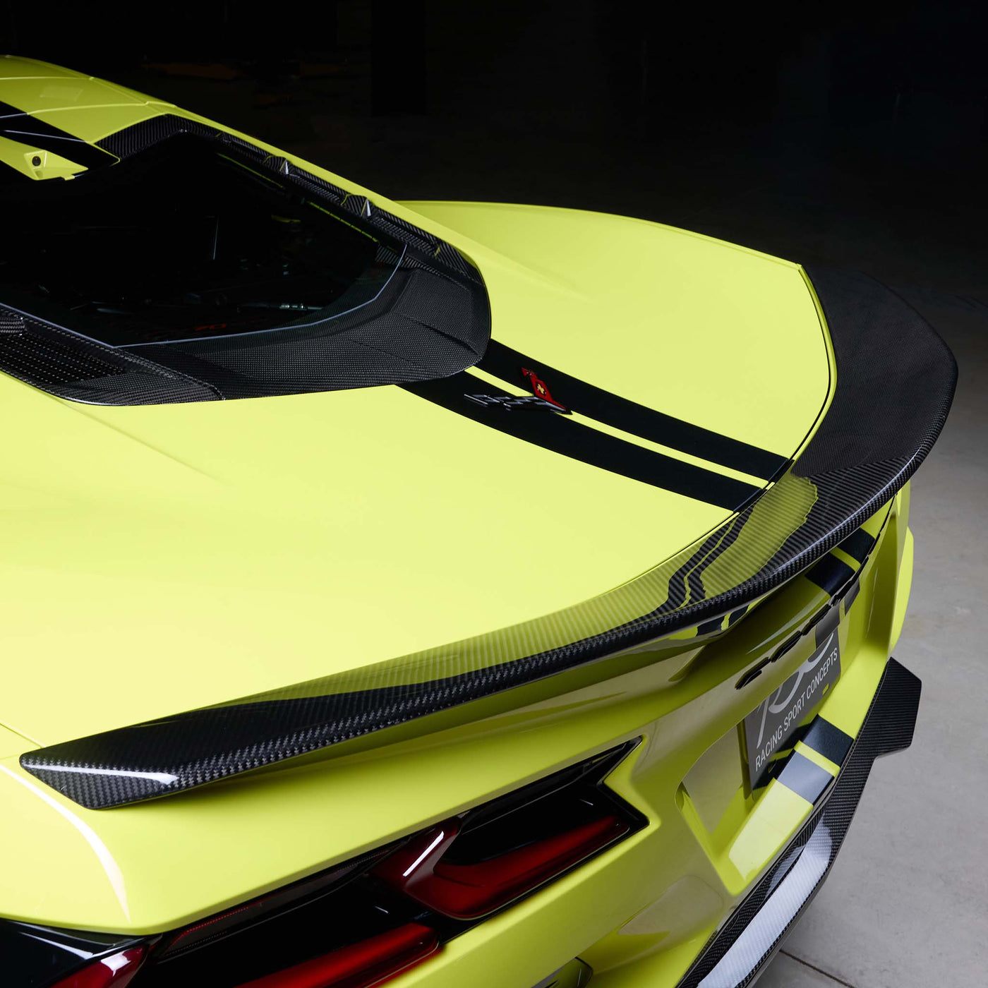 RSC Corvette C8 | Z06 | E-Ray Ducktail Rear Spoiler | Carbon Fiber - Legends Auto Parts