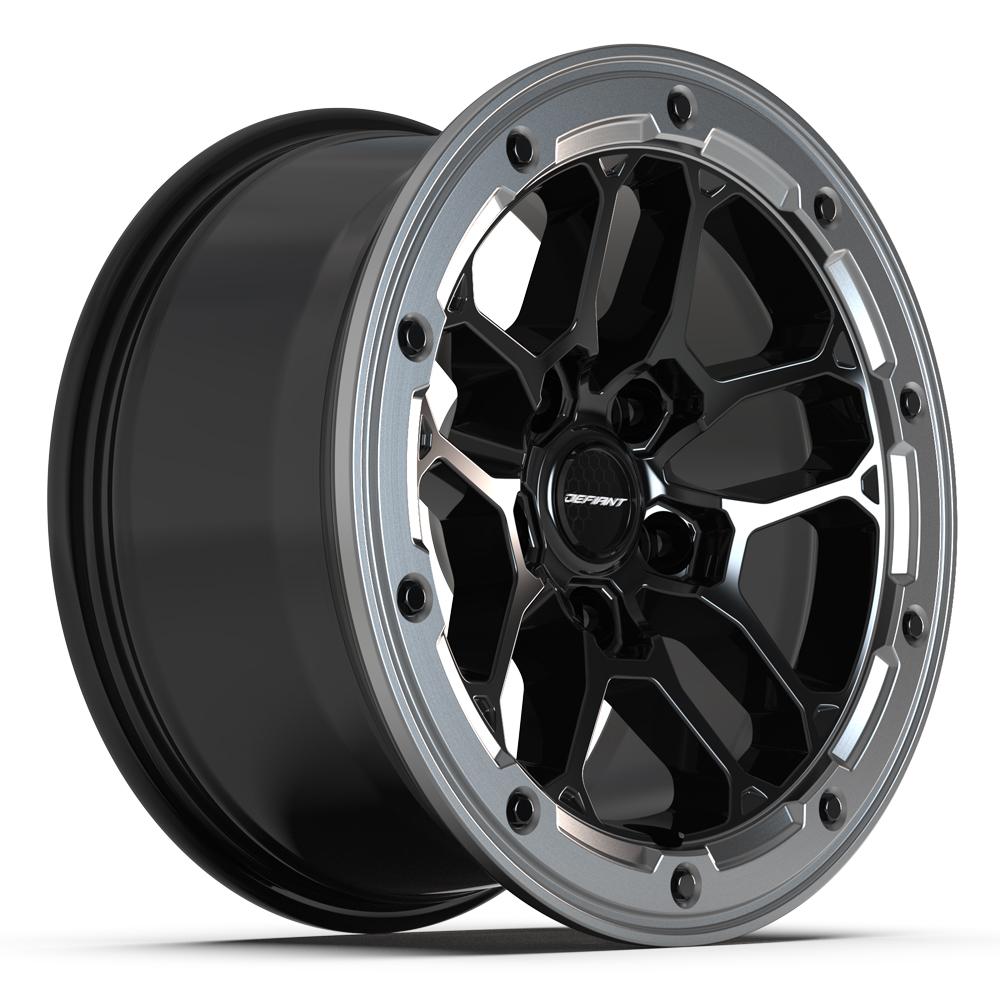 DEFIANT DF01 Wheels - Gloss Black with Milled Edge