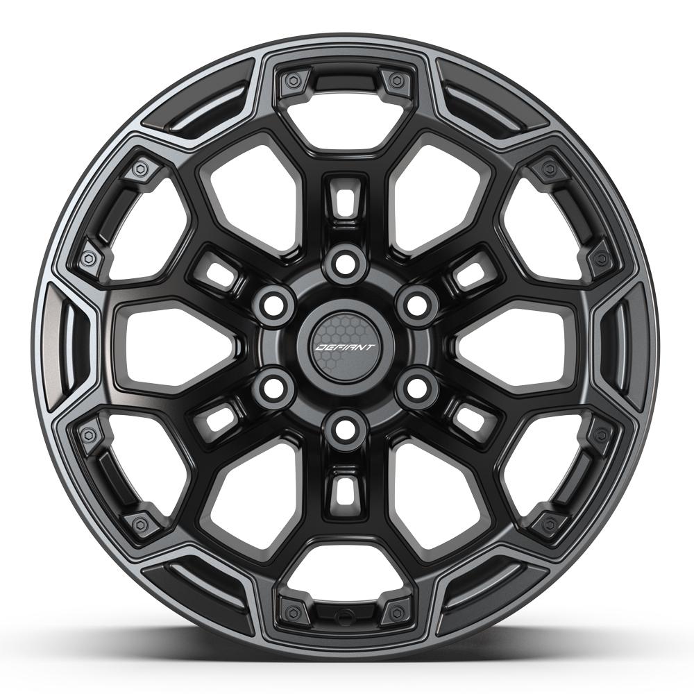 DEFIANT DF03 Wheels - Satin Black with Dark Satin Charcoal 2-Tone