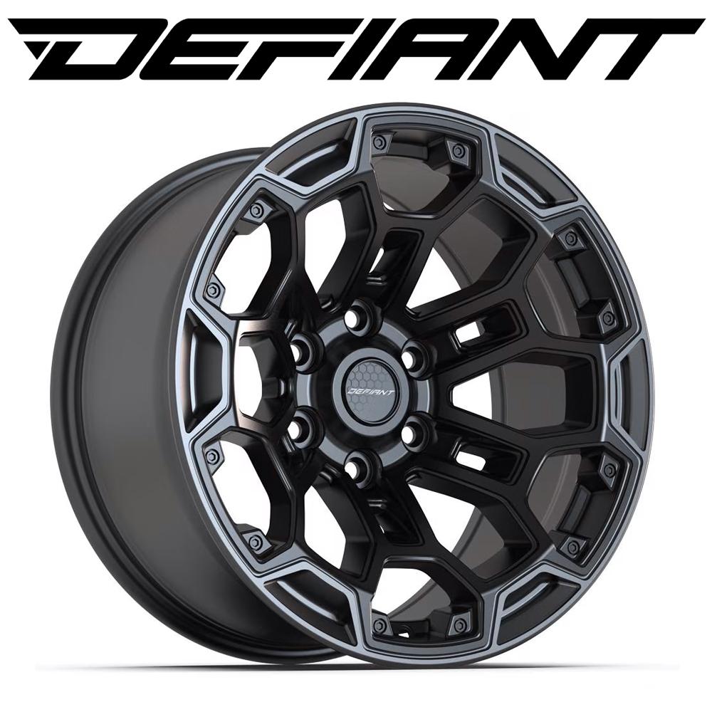 DEFIANT DF03 Wheels - Satin Black with Dark Satin Charcoal 2-Tone