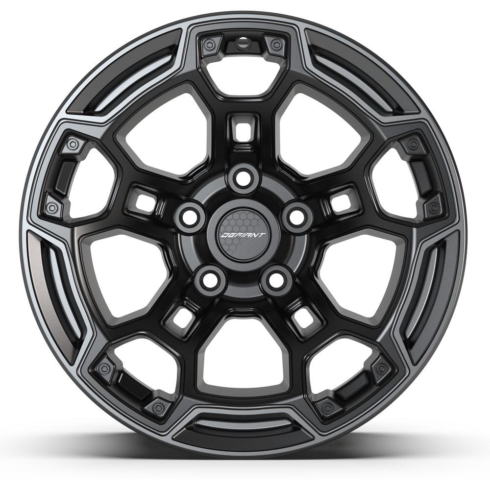 DEFIANT DF03B Wheels - Satin Black with Dark Satin Charcoal 2-Tone