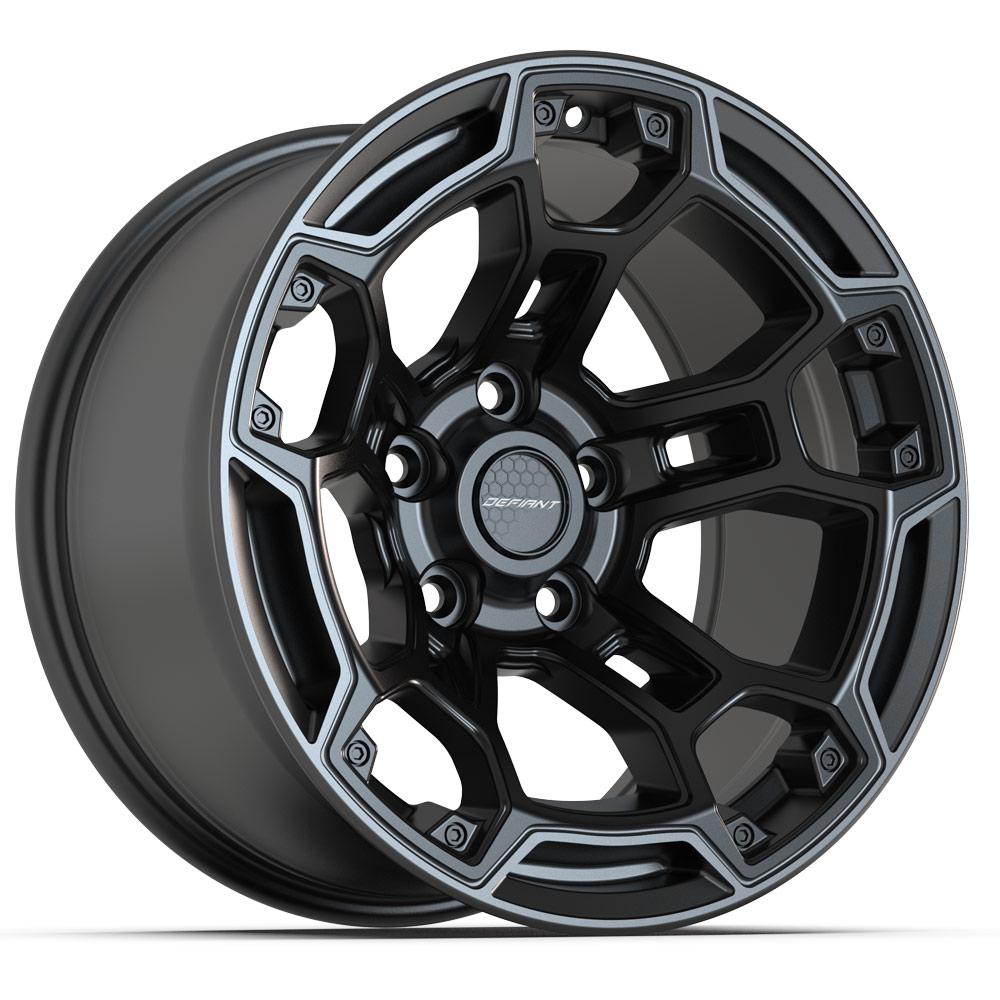 DEFIANT DF03B Wheels - Satin Black with Dark Satin Charcoal 2-Tone
