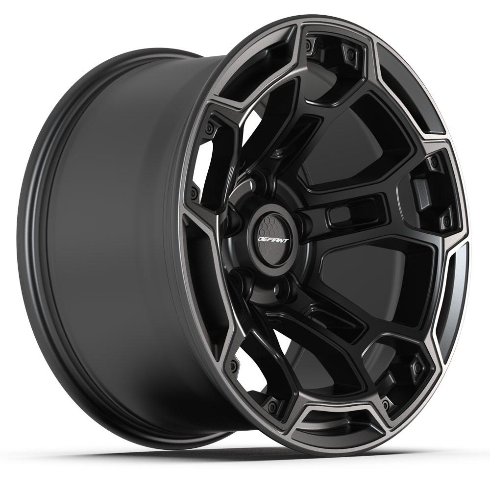 DEFIANT DF03B Wheels - Satin Black with Dark Satin Charcoal 2-Tone