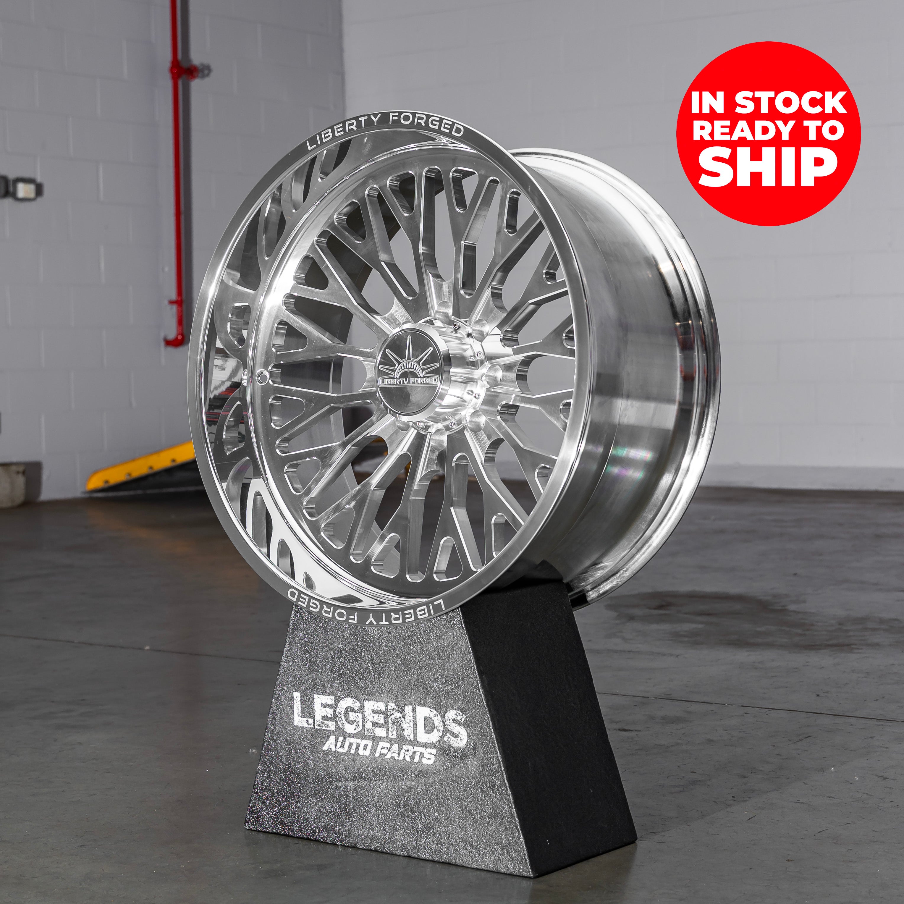 26x12 Liberty Forged LBTYC01 - 8x180 Lug Pattern - Polished (Set of 4) - Legends Auto Parts