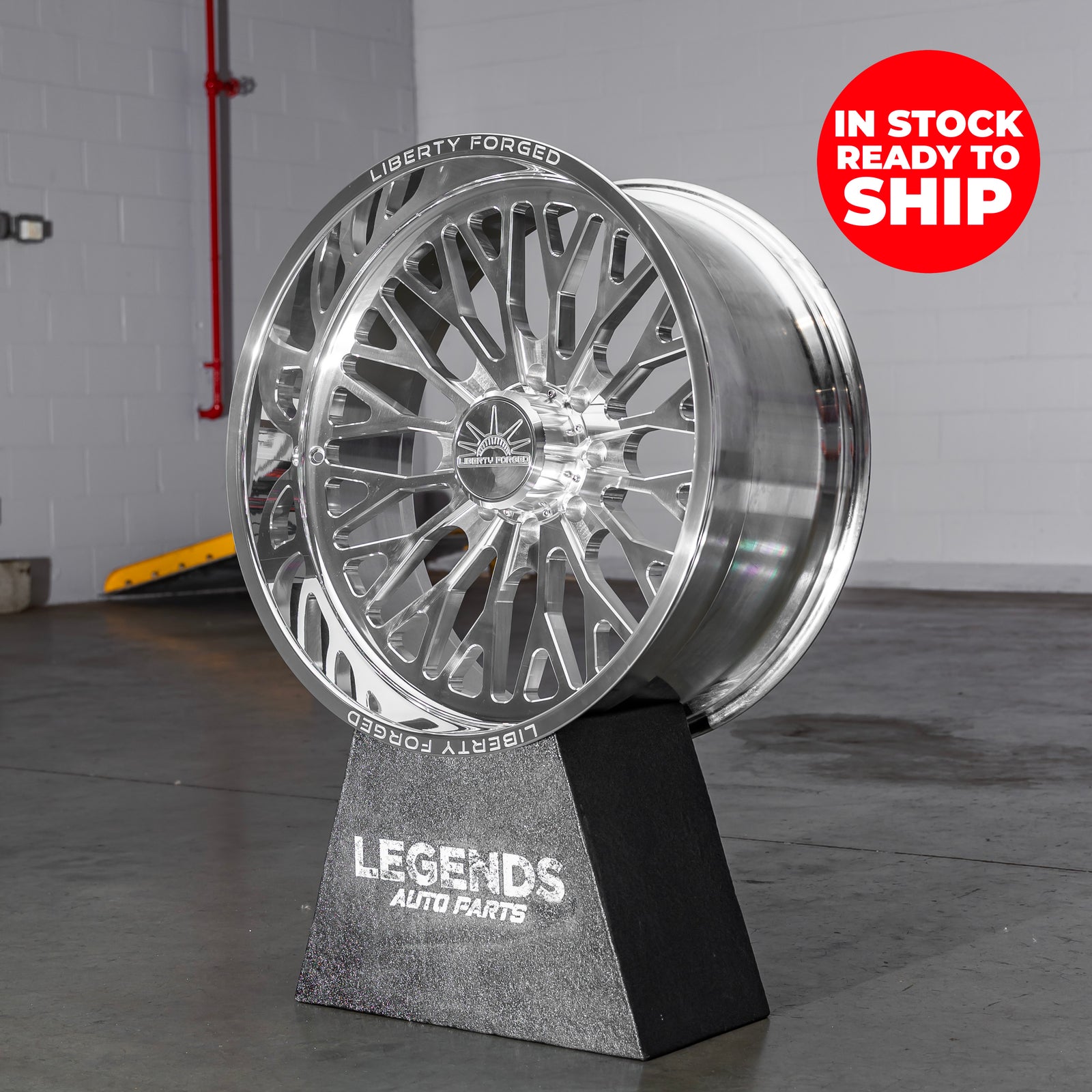 26x12 Liberty Forged LBTYC01 - 8x180 Lug Pattern - Polished (Set of 4) - Legends Auto Parts