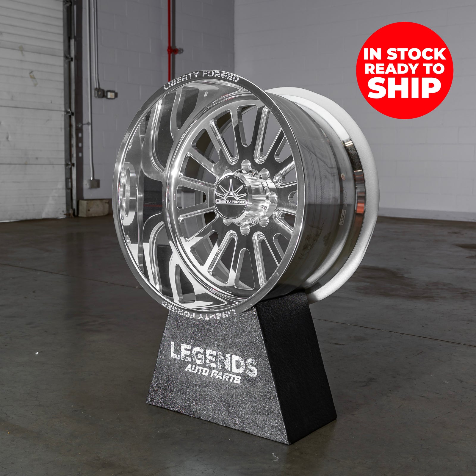 24x14 Liberty Forged LBTY09 - 8x180 Lug Pattern - Polished (Set of 4) - Legends Auto Parts