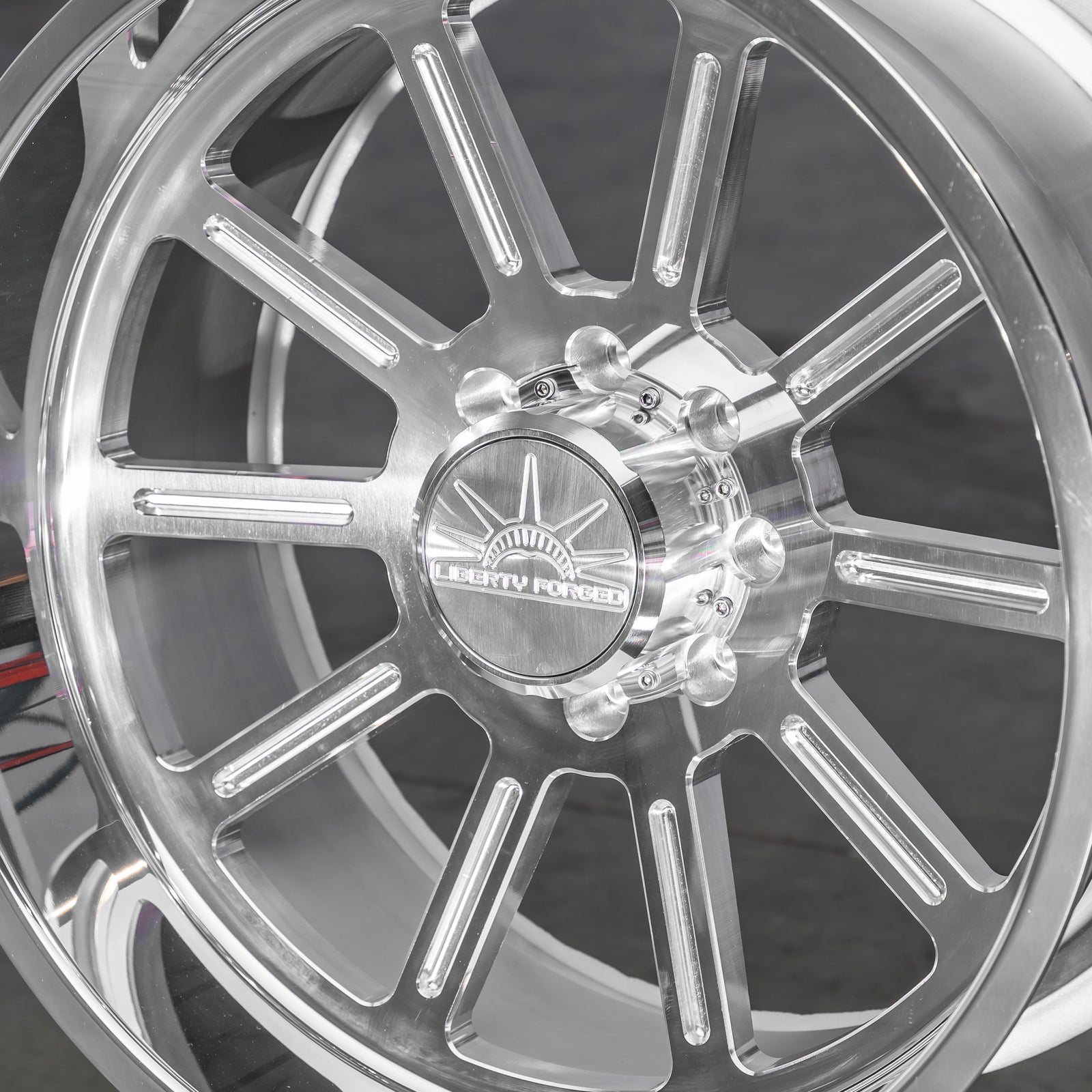 24x12 Liberty Forged LBTYC07 - 8x170 Lug Pattern - Polished (Set of 4) - Legends Auto Parts