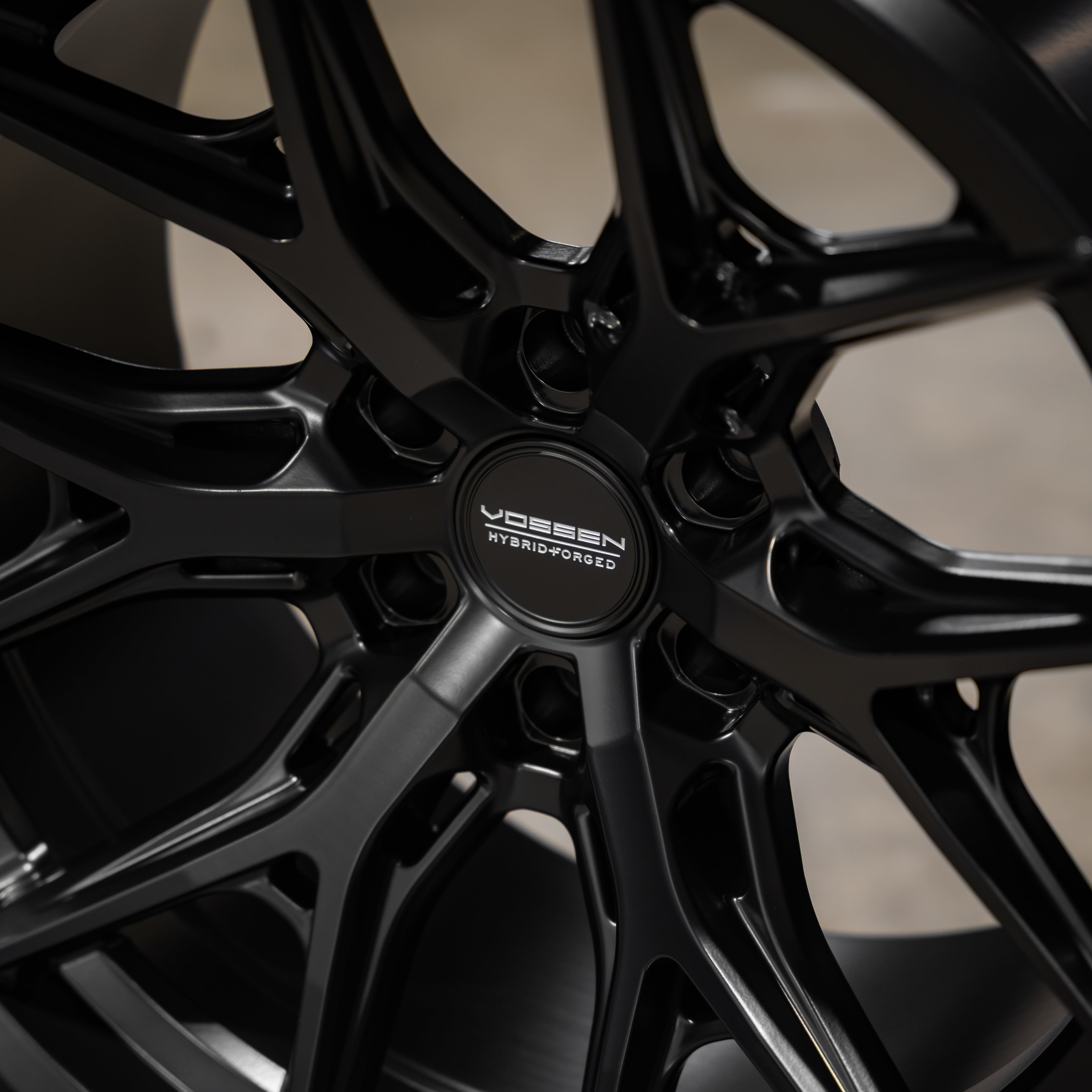22x12 Vossen Forged HF6-4 0F08 Super Deep Lip - 6x135 Lug Pattern - Satin Black (Set of 4)
