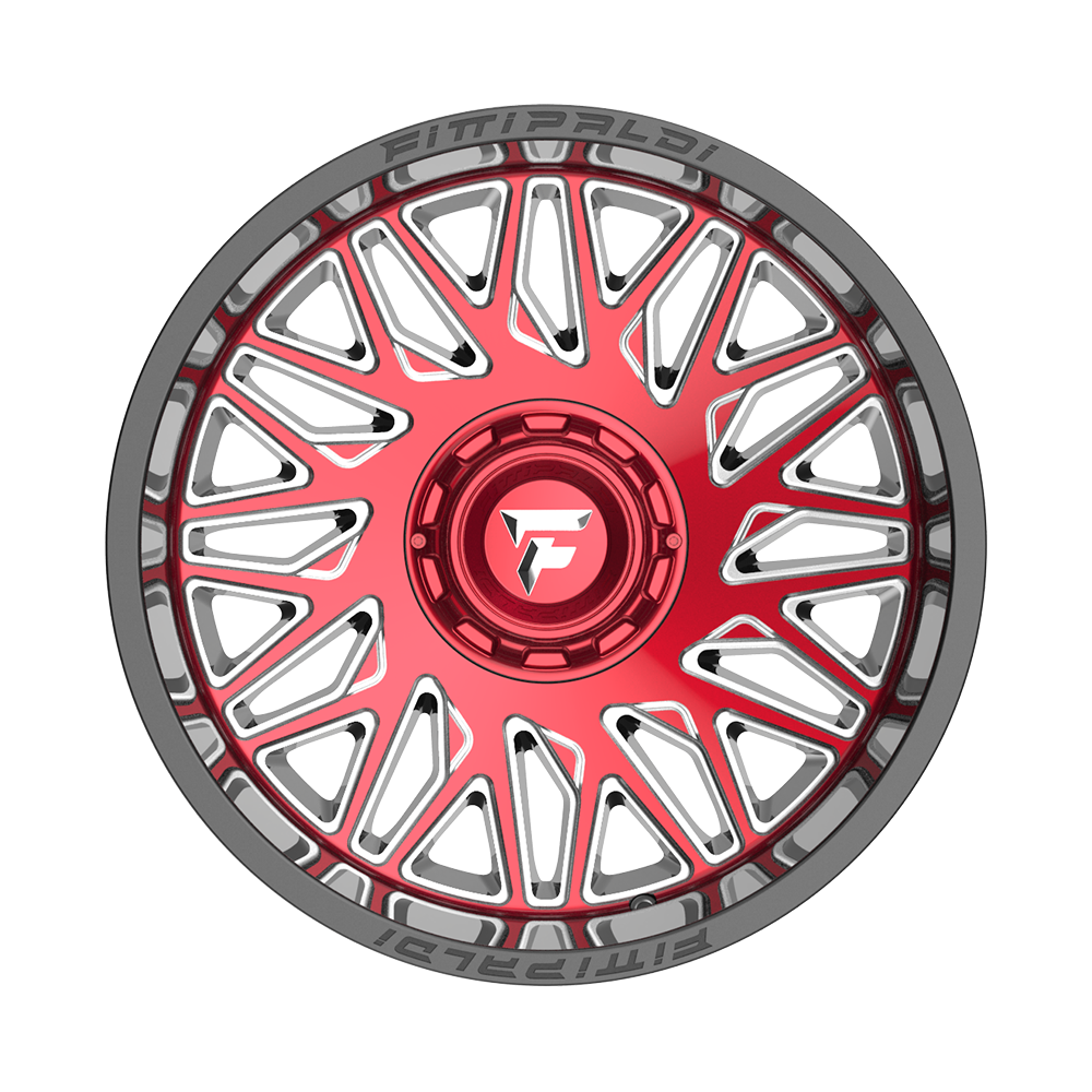 Fittipaldi Off Road FA07MBRM Wheel - Gloss Black Machined Face with Red Tint and Milled Windows