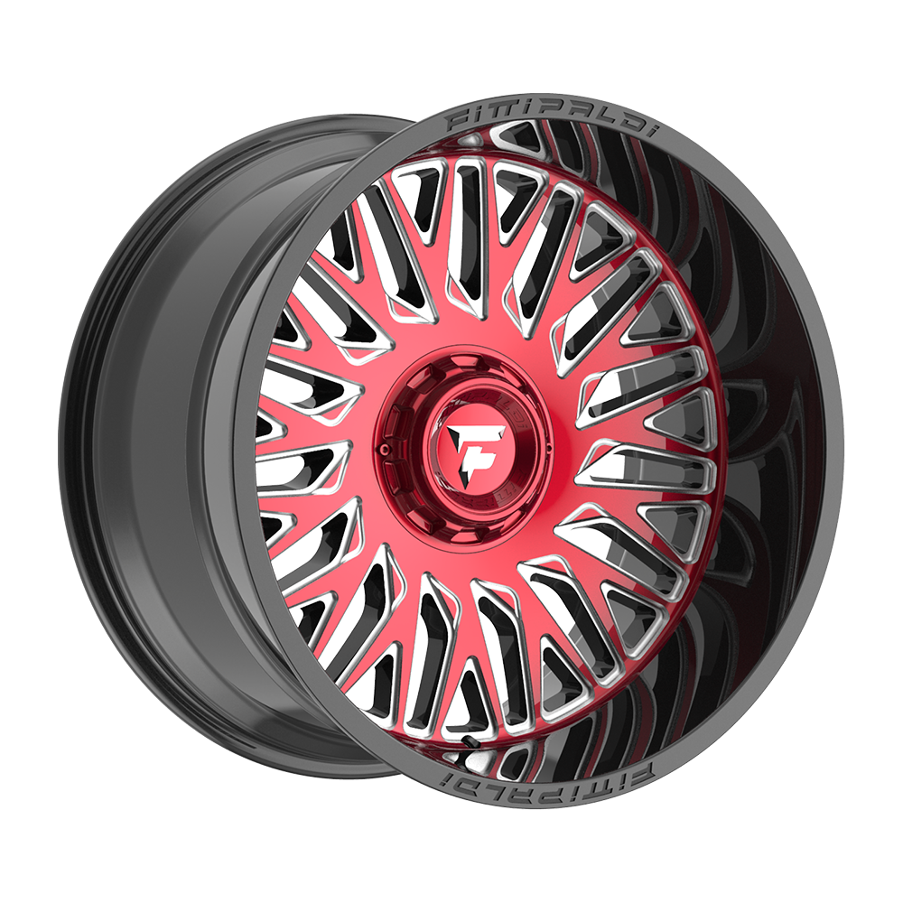 Fittipaldi Off Road FA07MBRM Wheel - Gloss Black Machined Face with Red Tint and Milled Windows