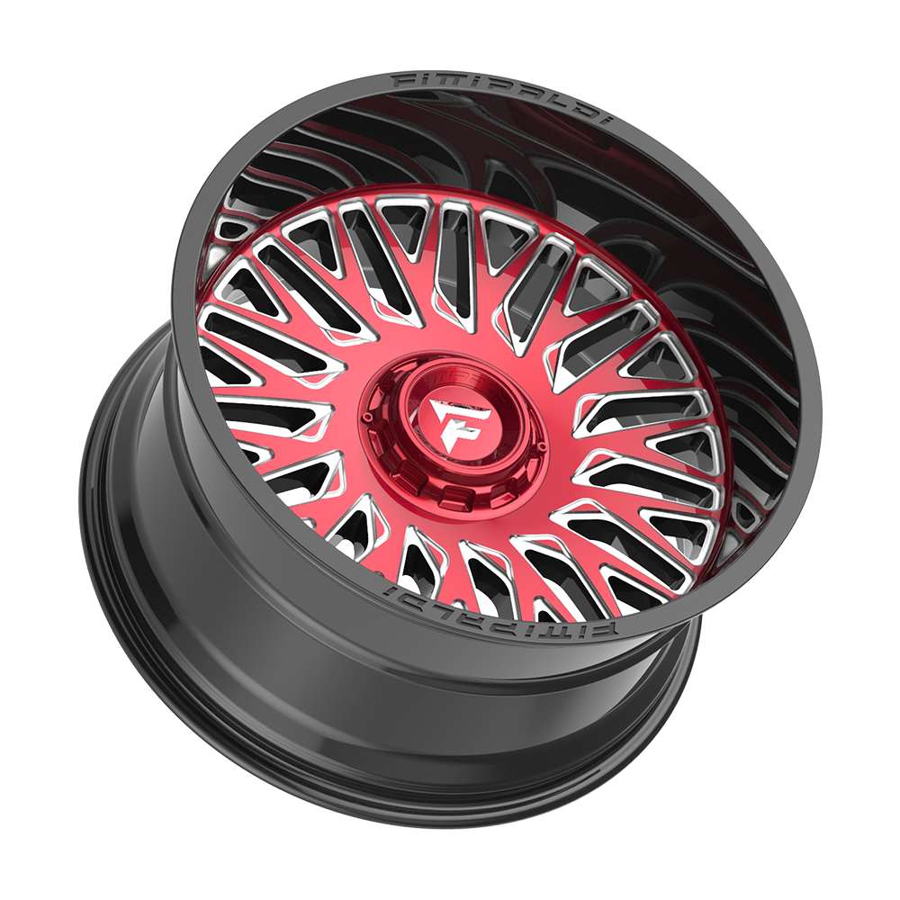 Fittipaldi Off Road FA07MBRM Wheel - Gloss Black Machined Face with Red Tint and Milled Windows
