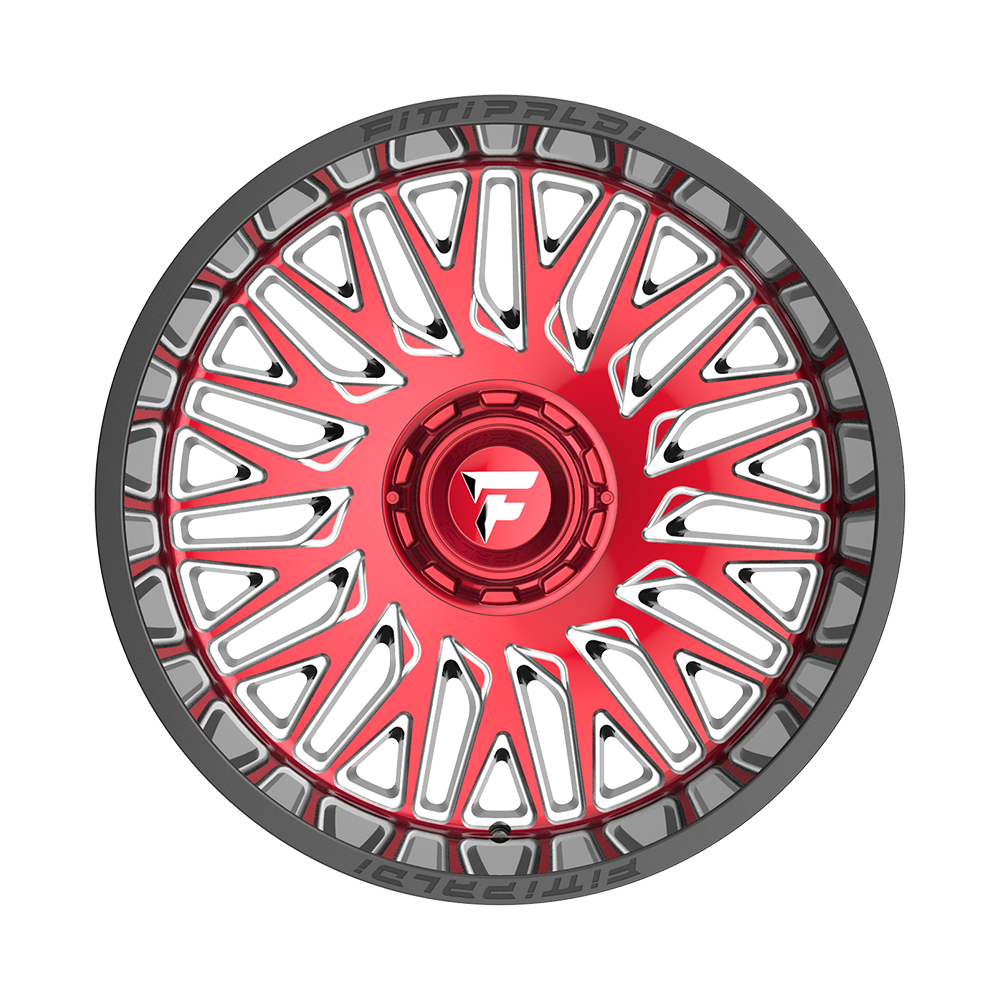 Fittipaldi Off Road FA07MBRM Wheel - Gloss Black Machined Face with Red Tint and Milled Windows