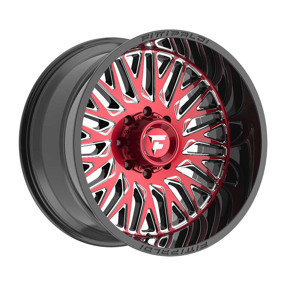 Fittipaldi Off Road FA07MBRM Wheel - Gloss Black Machined Face with Red Tint and Milled Windows