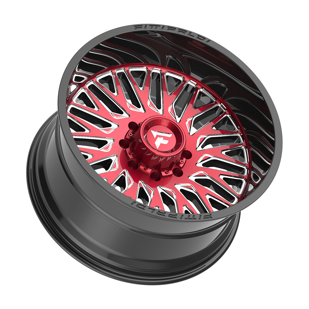 Fittipaldi Off Road FA07MBRM Wheel - Gloss Black Machined Face with Red Tint and Milled Windows