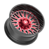 Fittipaldi Off Road FA07MBRM Wheel - Gloss Black Machined Face with Red Tint and Milled Windows