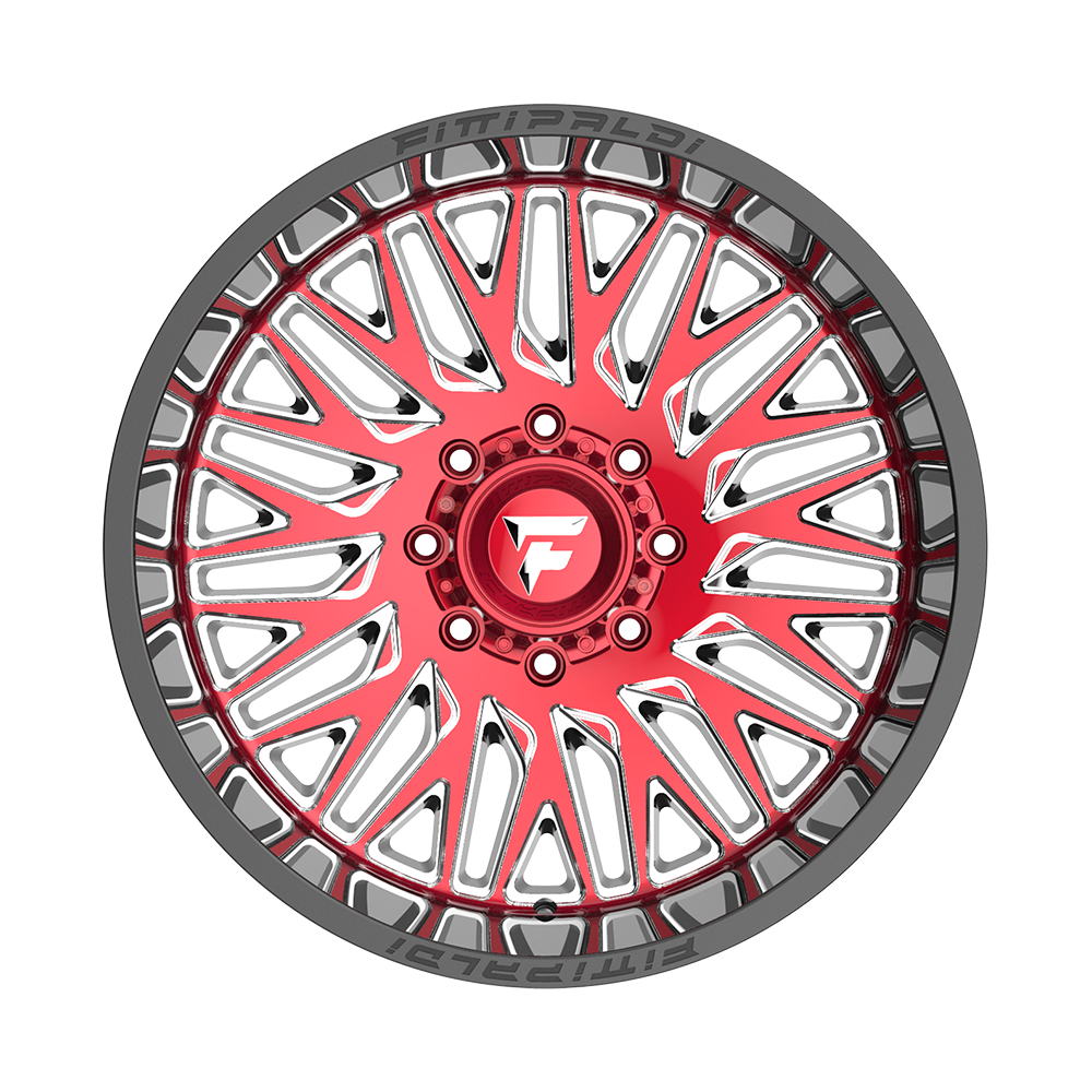 Fittipaldi Off Road FA07MBRM Wheel - Gloss Black Machined Face with Red Tint and Milled Windows