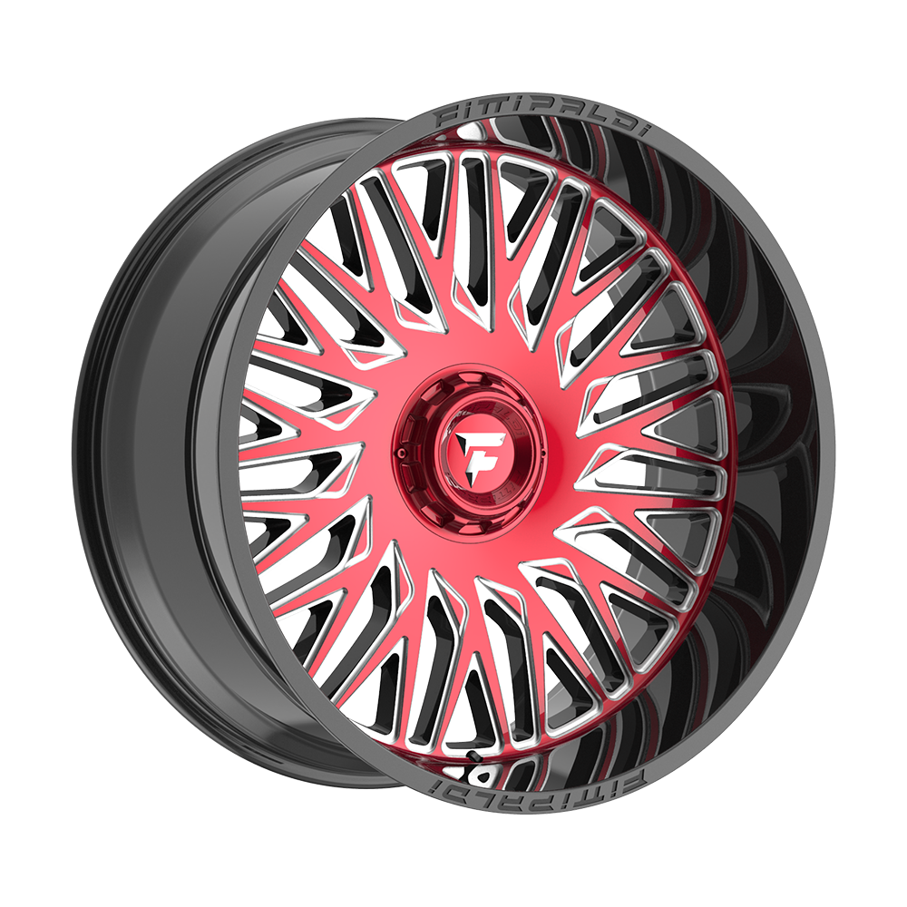 Fittipaldi Off Road FA07MBRM Wheel - Gloss Black Machined Face with Red Tint and Milled Windows