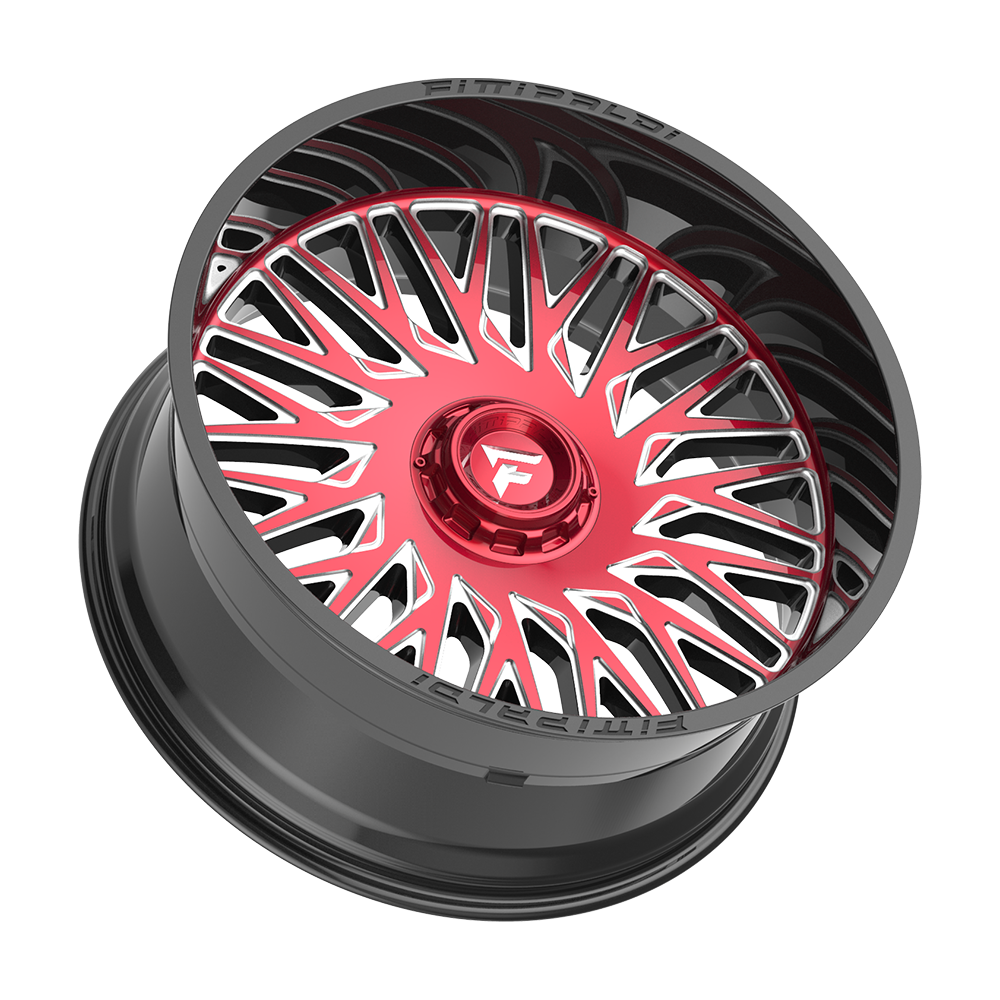 Fittipaldi Off Road FA07MBRM Wheel - Gloss Black Machined Face with Red Tint and Milled Windows