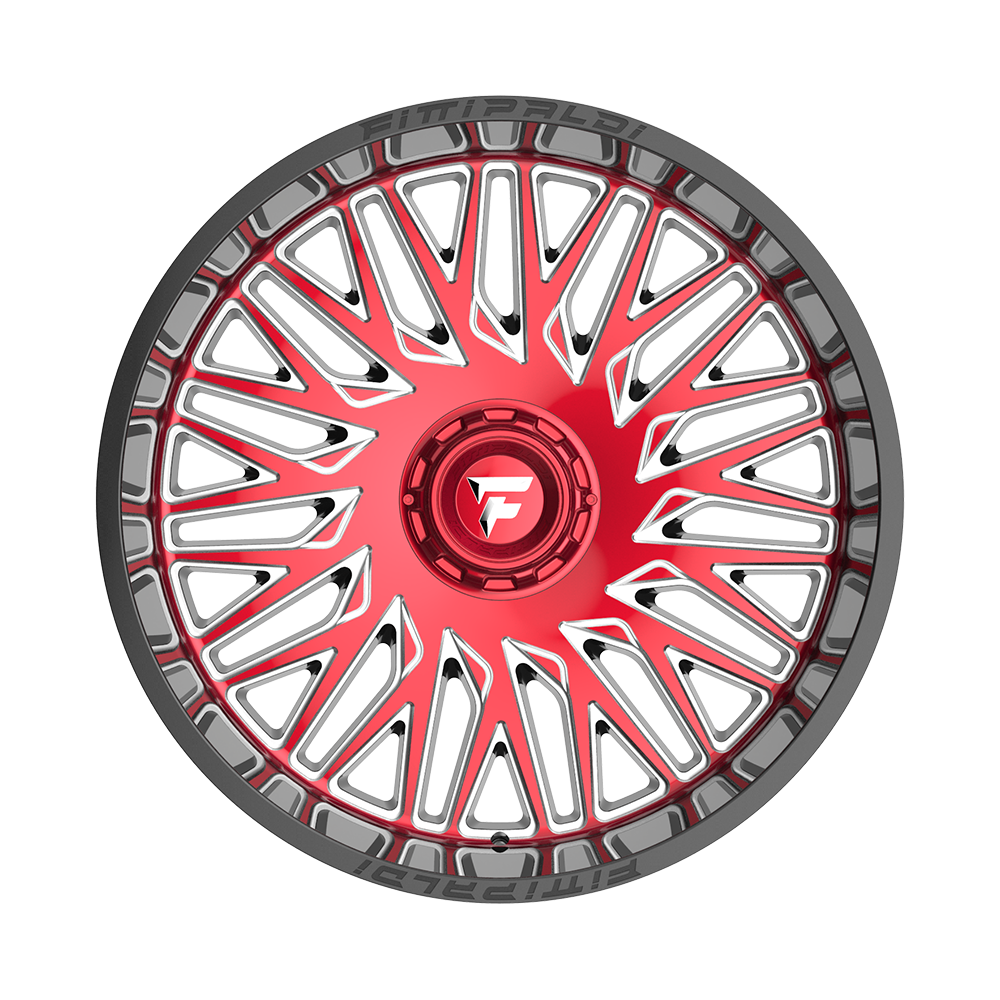 Fittipaldi Off Road FA07MBRM Wheel - Gloss Black Machined Face with Red Tint and Milled Windows