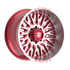 Fittipaldi Off Road FA07MR Wheel - Gloss Red with Machined Face and Lip