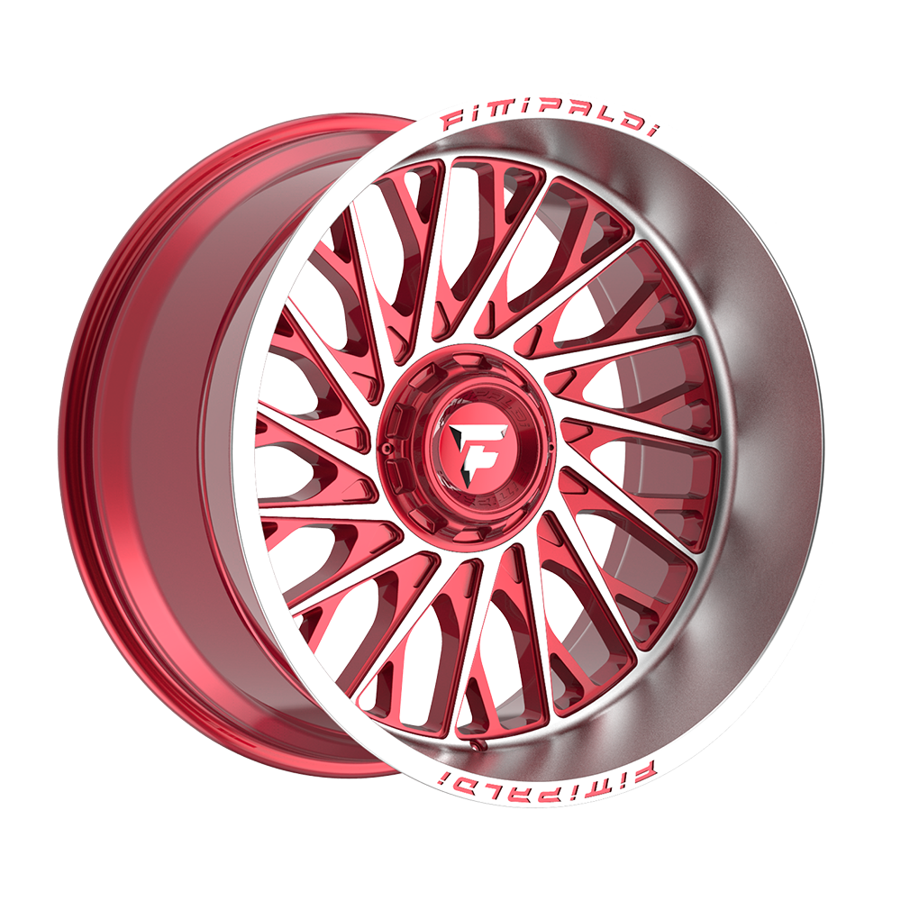 Fittipaldi Off Road FA08MR Wheel - Gloss Red with Machined Face and Lip