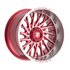 Fittipaldi Off Road FA08MR Wheel - Gloss Red with Machined Face and Lip